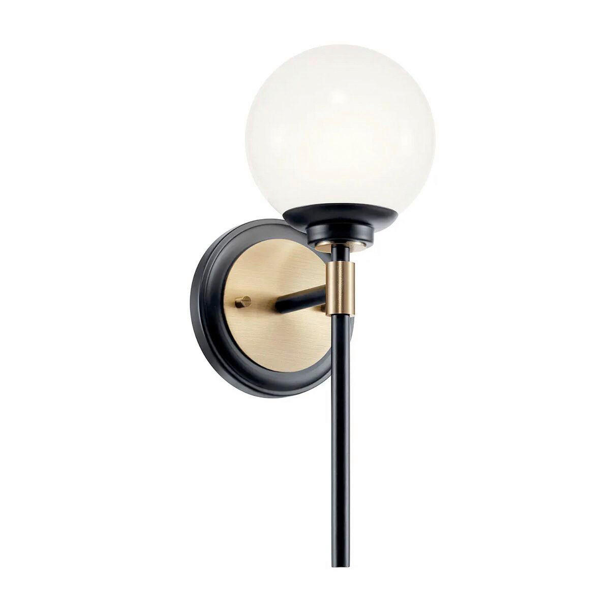 VÄGGLAMPA FÖR BADRUM Masthead   - champagne, Klassisk, metall/glas (34.8/12.8/16.6cm) - Elstead Lighting