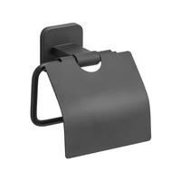 TOILETTENPAPIERHALTER - Schwarz, MODERN, Metall (14,5/13/6,5cm) - Wenko