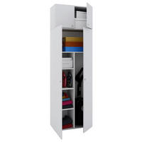 MEHRZWECKSCHRANK 70/218/39 cm  - Silberfarben/Weiß, MODERN, Holzwerkstoff/Kunststoff (70/218/39cm) - MID.YOU