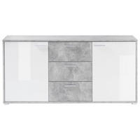 SIDEBOARD  in 180/87/37 cm  - Silberfarben/Weiß, Basics, Holzwerkstoff/Kunststoff (180/87/37cm)