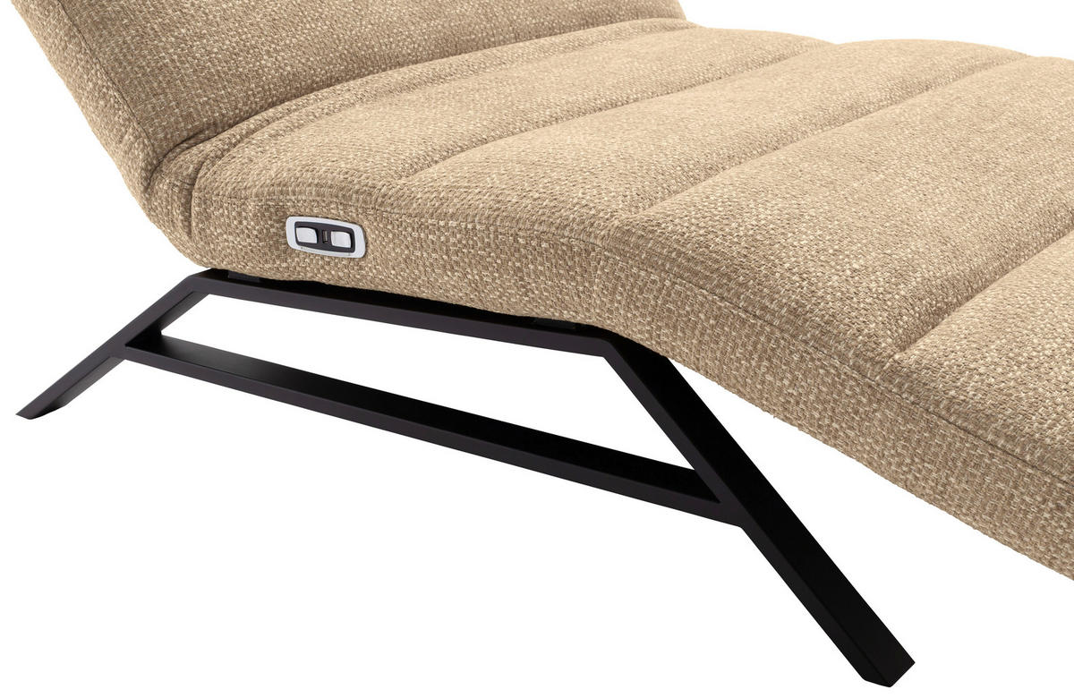RELAXLIEGE Chenille Naturfarben  - Schwarz/Naturfarben, Design, Textil/Metall (120/54-113/158-198cm) - Pure Home Lifestyle