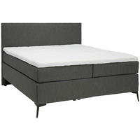 BOXSPRINGBETT 120/200 cm  in Anthrazit, Schwarz  - Anthrazit/Schwarz, Design, Textil/Metall (120/200cm) - Hom`in
