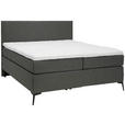 BOXSPRINGBETT 120/200 cm  in Anthrazit, Schwarz  - Anthrazit/Schwarz, Design, Textil/Metall (120/200cm) - Hom`in