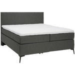 BOXSPRINGBETT 120/200 cm  in Anthrazit, Schwarz  - Anthrazit/Schwarz, Design, Textil/Metall (120/200cm) - Hom`in