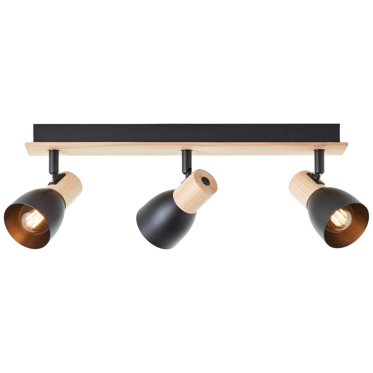 STRAHLER 47/7 cm   - Schwarz/Naturfarben, Basics, Holz/Metall (47/7cm) - Brilliant