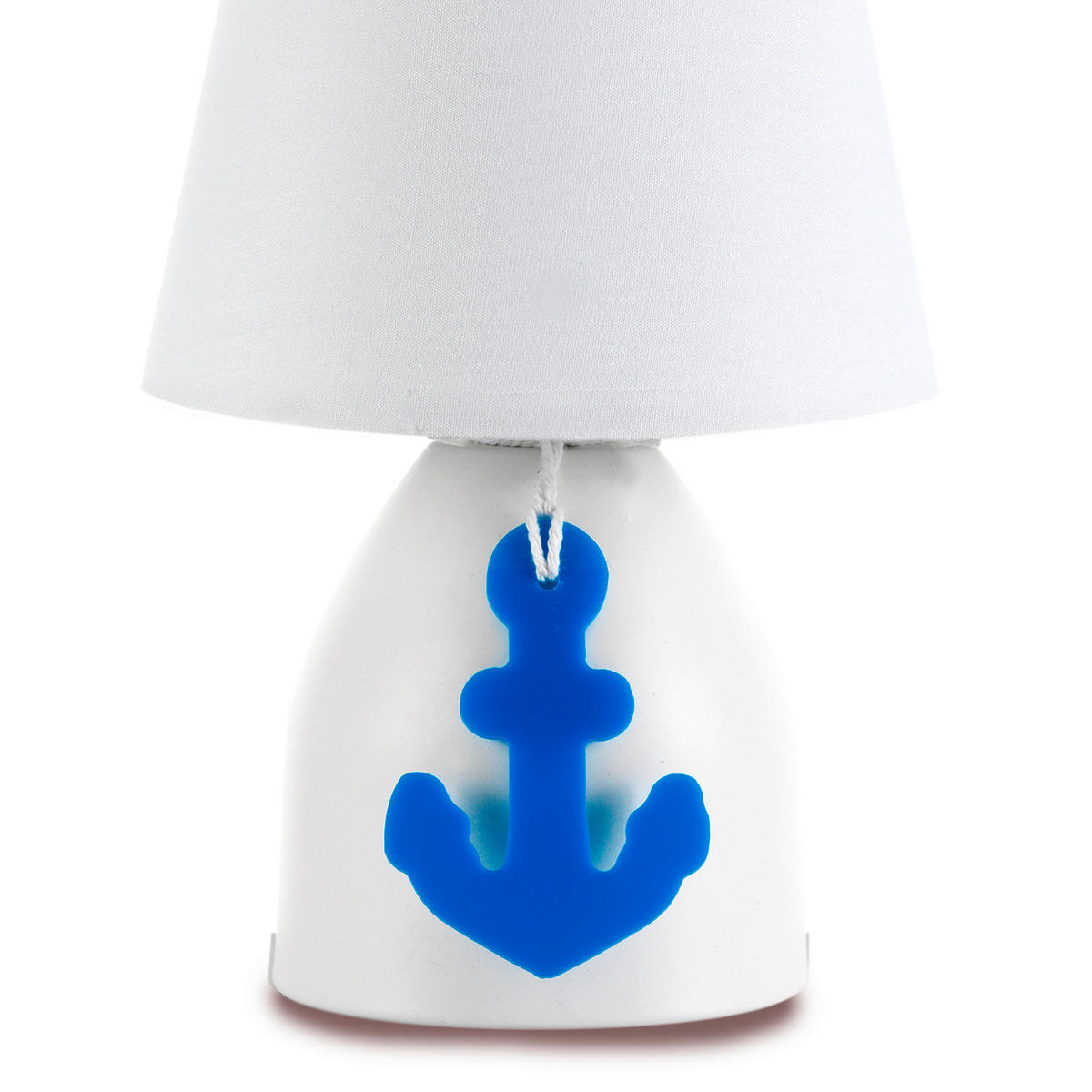 KINDERTISCHLEUCHTE  - Blau/Weiß, Design, Textil/Metall (13/19cm)