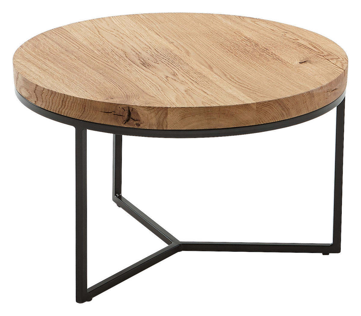COUCHTISCH in Holz, Metall 60/60/38 cm  - Eichefarben/Schwarz, Design, Holz/Metall (60/60/38cm) - Novel