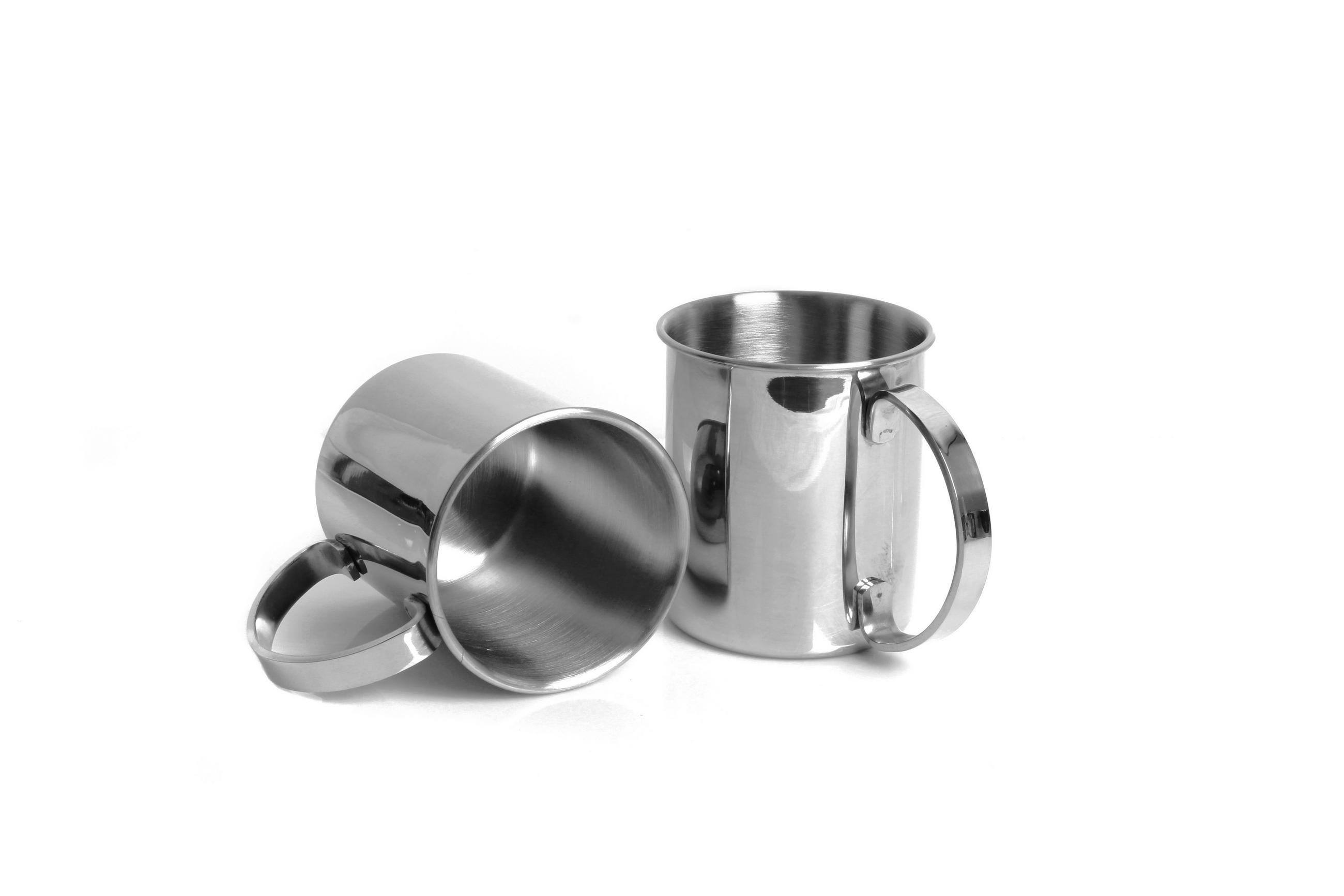 BECHERSET  2-teilig  - Silberfarben, Basics, Metall (16,2/11,4/11,3cm) - Echtwerk