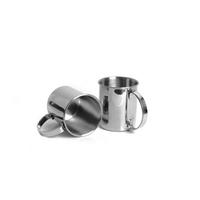 BECHERSET  2-teilig  - Silberfarben, Basics, Metall (16,2/11,4/11,3cm) - Echtwerk