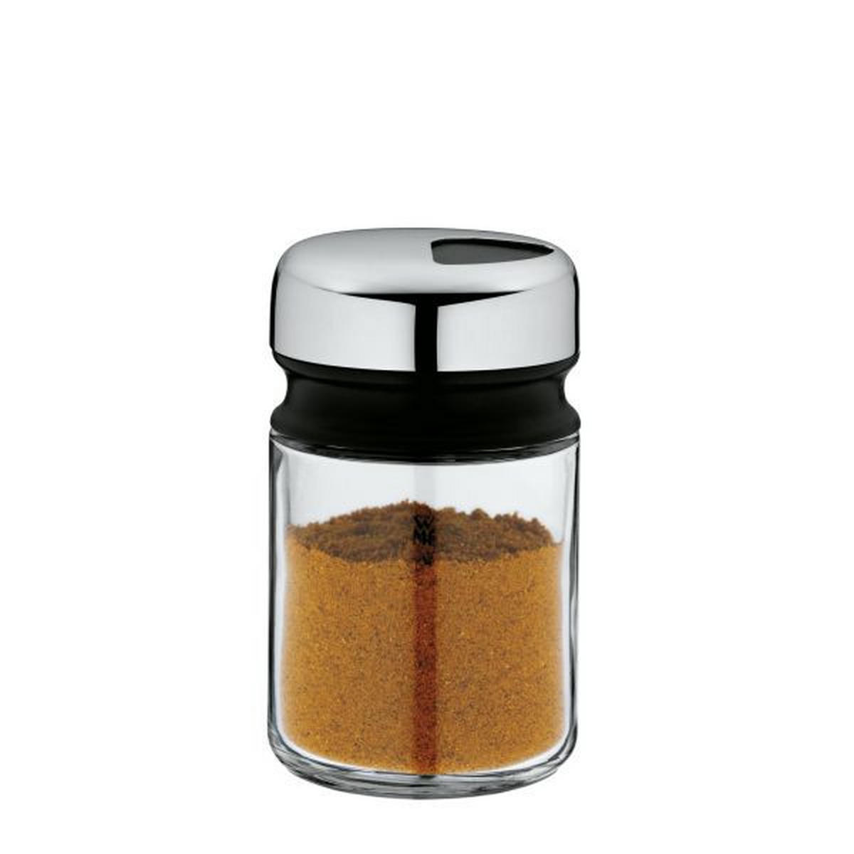 SKLENENÁ DÓZA NA KORENIE - Design, kov/plast (5,5/9,5cm) - WMF