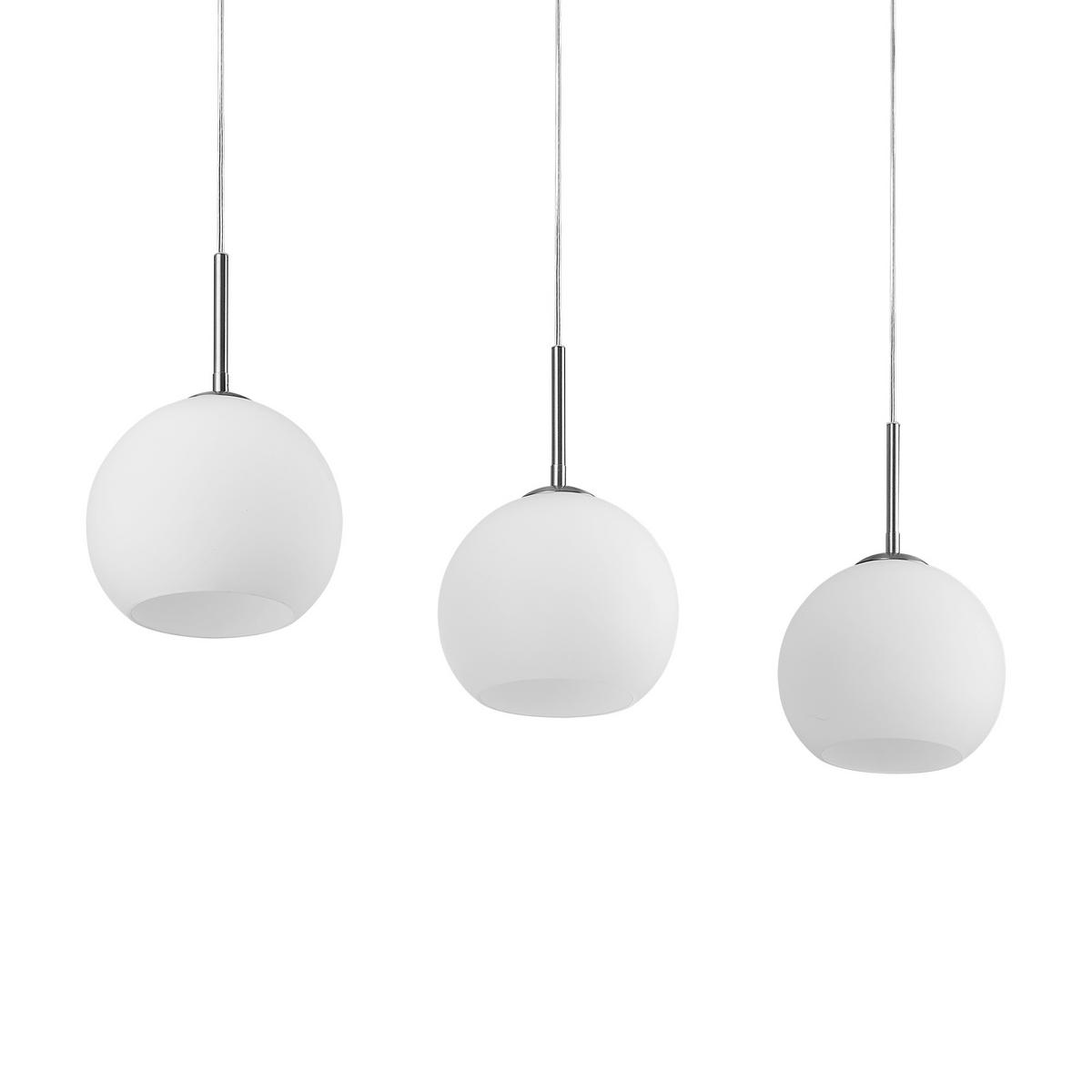 HÄNGELEUCHTE Leonie 110/20/150 cm   - Opal, Basics, Glas/Metall (110/20/150cm) - Novel