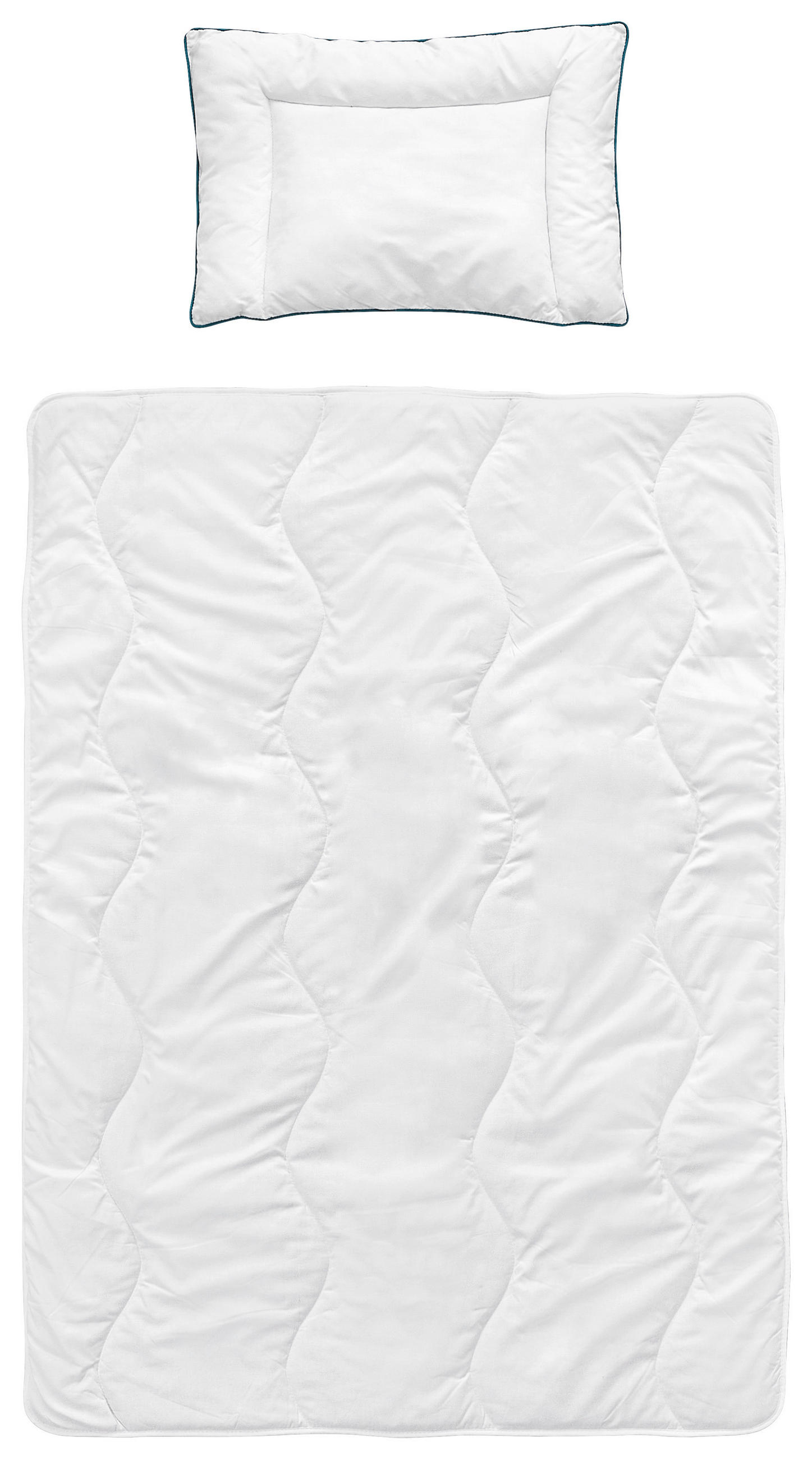 DĚTSKÁ PŘIKRÝVKA S POLŠTÁŘEM, 100/135 cm - bílá, Basics, textil (100/135cm) - Patinio