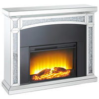 ȘEMINEU ELECTRIC - negru, Trend, sticlă/metal (120,5/99/33,5cm) - Xora