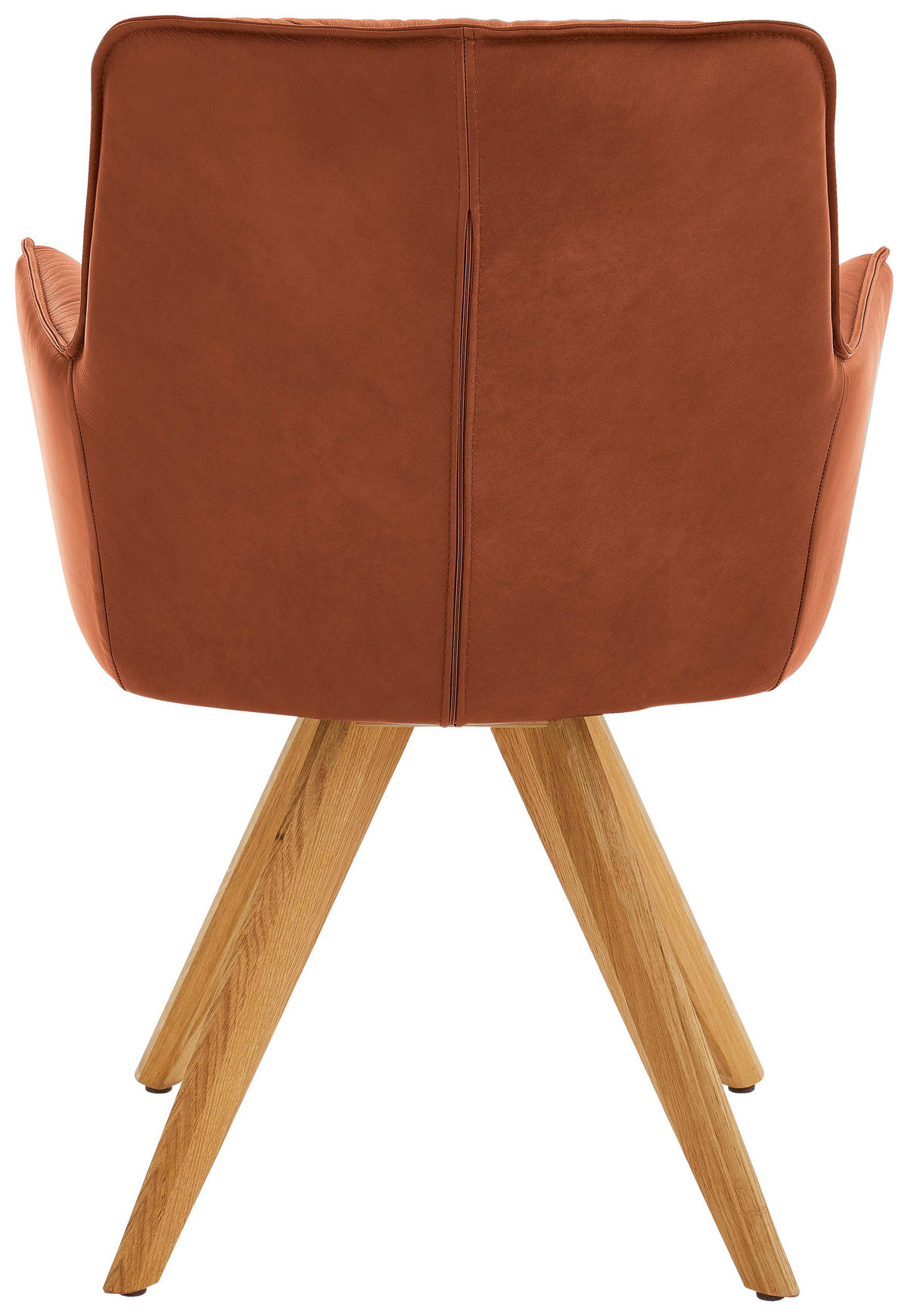 ARMLEHNSTUHL  in Echtleder pigmentiert  - Cognac/Eichefarben, Design, Leder/Holz (59/89/63cm) - Dieter Knoll