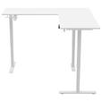 ECKSCHREIBTISCH höhenverstellbar  - Weiß, KONVENTIONELL, Holzwerkstoff/Kunststoff (160/160/72-117cm) - Carryhome