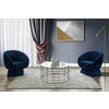 COUCHTISCH Sicherheitsglas 90/90/42 cm rund Silberfarben  - Silberfarben, Design, Glas/Metall (90/90/42cm) - Livetastic