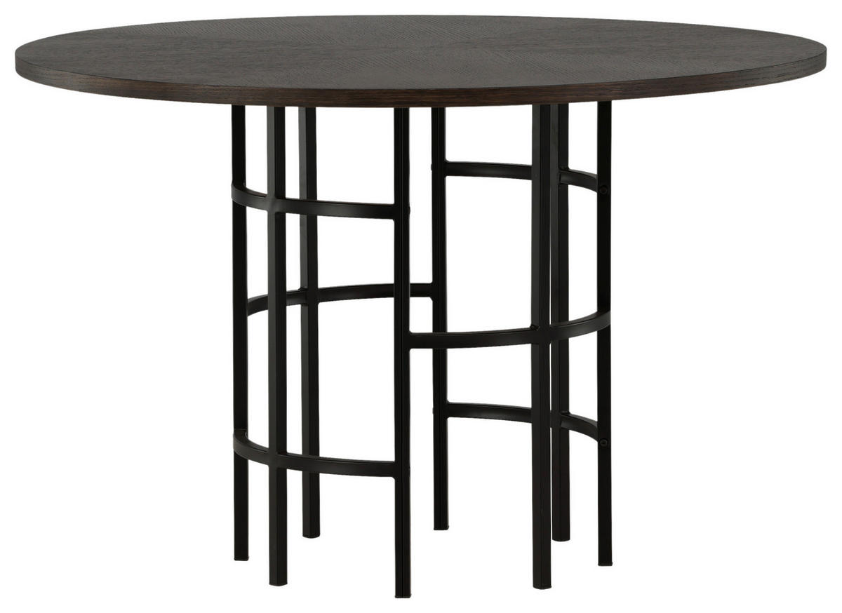 MATBORD i trä, metall 115/115/74 cm   - brun/svart, Design, metall/trä (115/115/74cm) - Livetastic