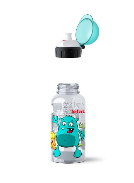 VATTENFLASKA 0,4 l  - turkos/transparent, Basics, plast (0,4l) - Tefal