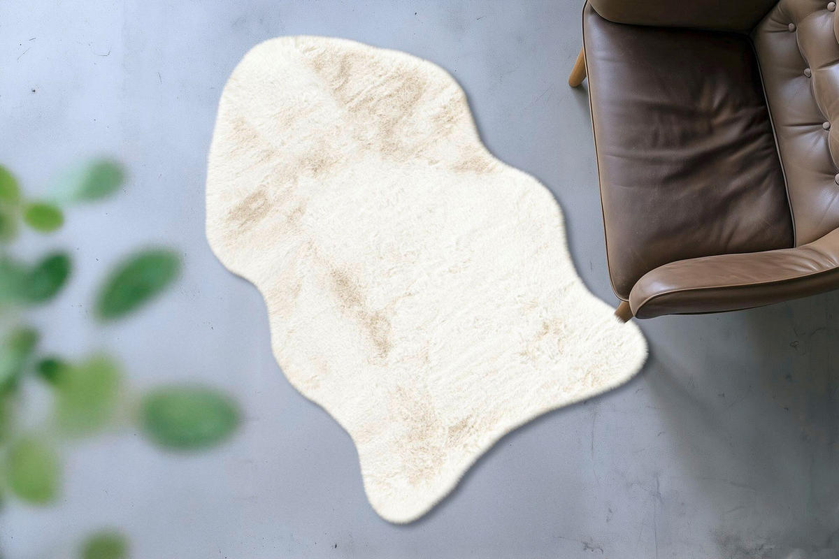 FELLTEPPICH 60/90 cm My Infinity Creme  - Creme, Design, Textil (60/90cm) - Obsession