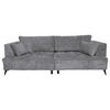BIGSOFA Chenille Dunkelgrau  - Dunkelgrau/Schwarz, Design, Textil/Metall (250/90/120cm) - home24