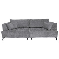 BIGSOFA Chenille Dunkelgrau  - Dunkelgrau/Schwarz, Design, Textil/Metall (250/90/120cm) - home24