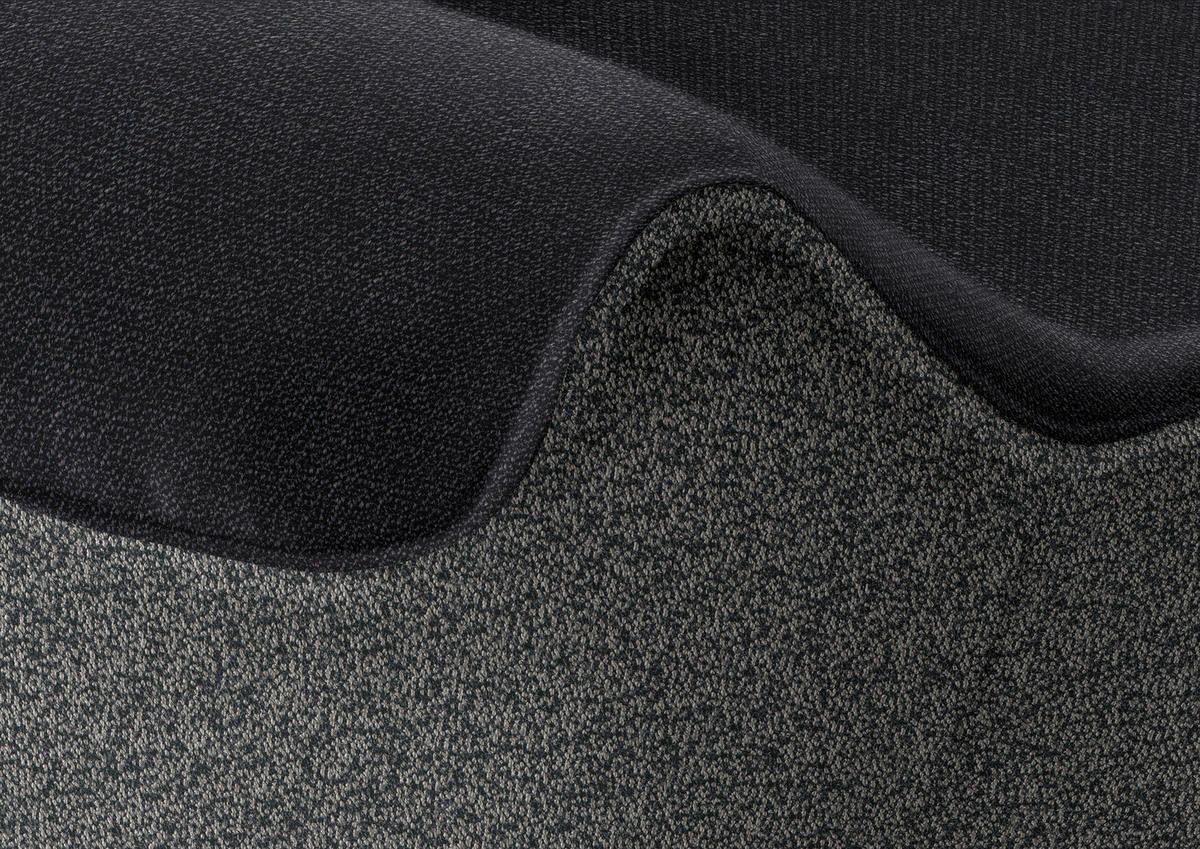 ECKBANK in Textil Anthrazit, Schwarz  - Eichefarben/Anthrazit, Design, Holz/Textil (162/237cm) - Koinor