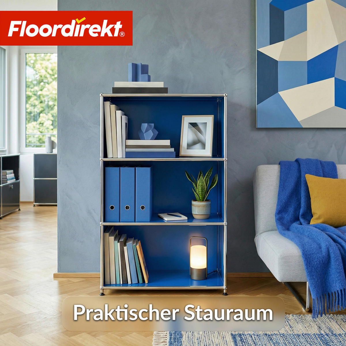 SIDEBOARD Concept Epure MK-101 75/120/40 cm  - Blau, Basics, Metall (75/120/40cm) - Floordirekt