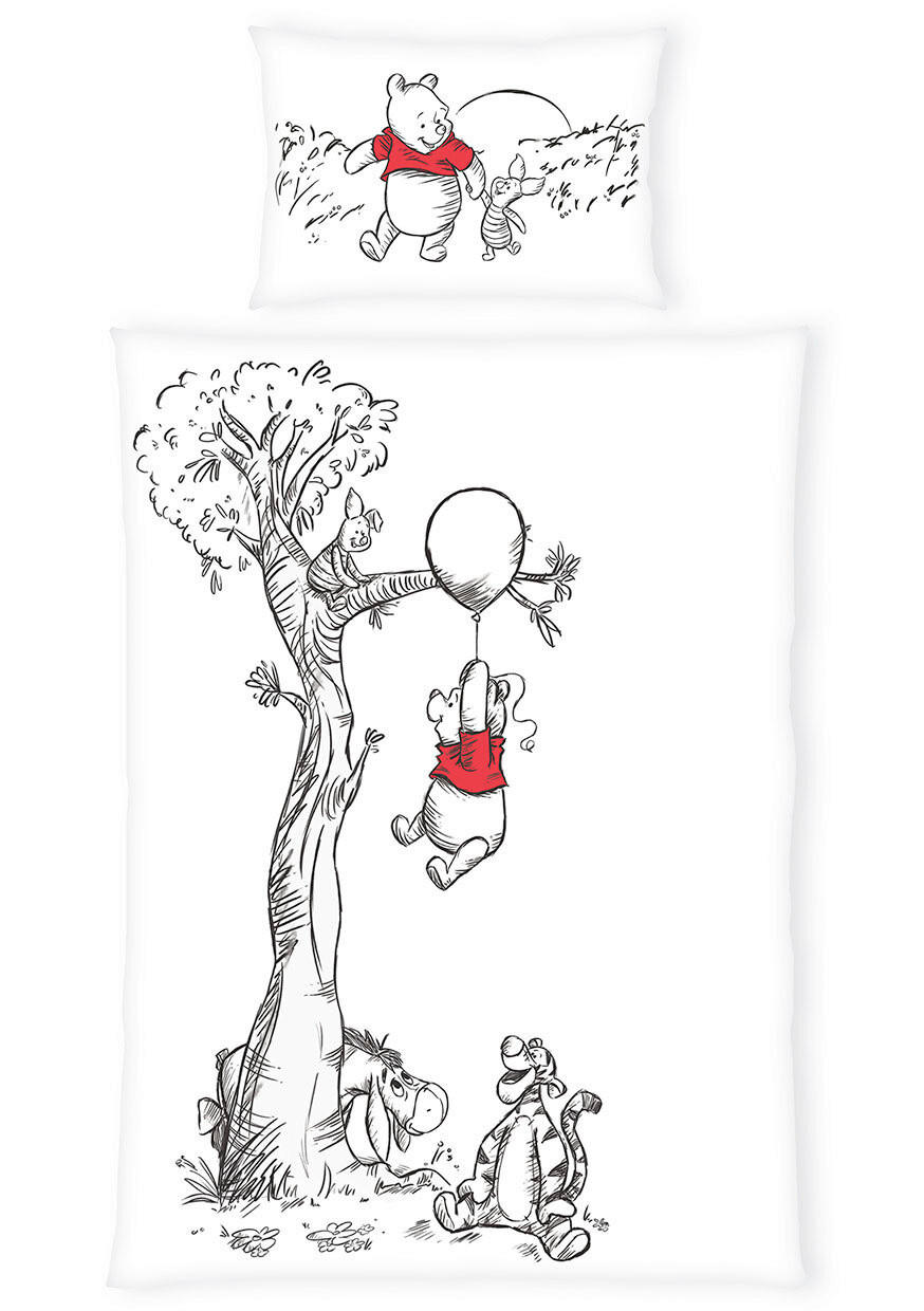 BABYBETTWÄSCHESET Disney Classic Renforcé 100/135 cm  - Weiss/Rot, Konventionell, Textil (100/135cm) - Disney