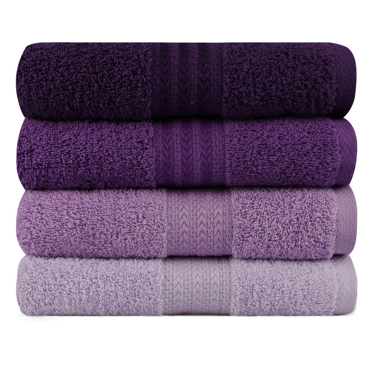 HANDTUCHSET Lila, Violett, Flieder 4-teilig  - Lila/Violett, Basics, Textil (50/90cm)