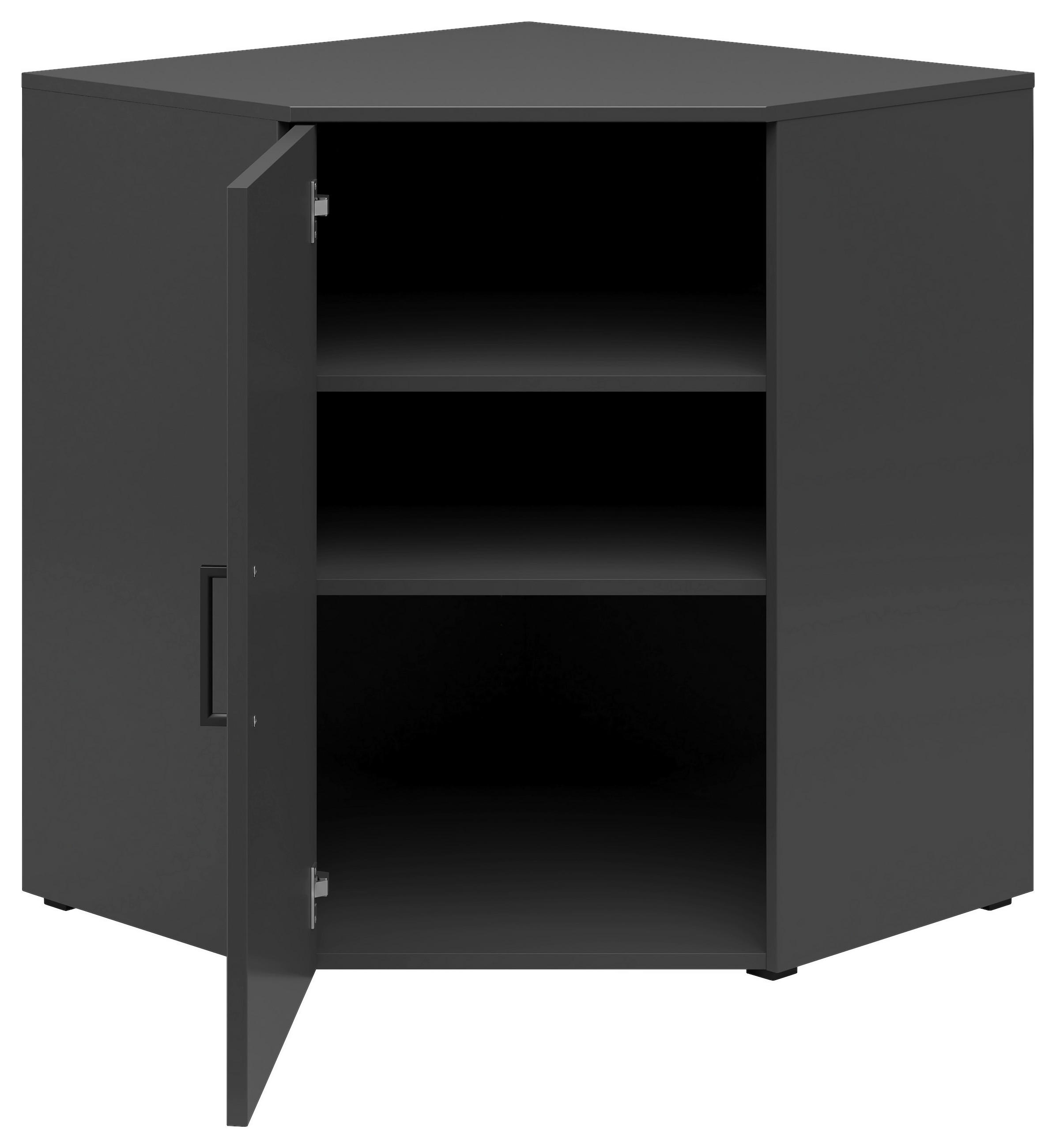 SAROKKOMÓD 101/83/79 cm  - grafitszürke/fekete, Modern, műanyag/faalapú anyag (101/83/79cm) - Carryhome