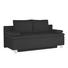 SCHLAFSOFA Schwarz - Chromfarben/Schwarz, Design, Textil/Metall (195/96/82cm) - NOVEL