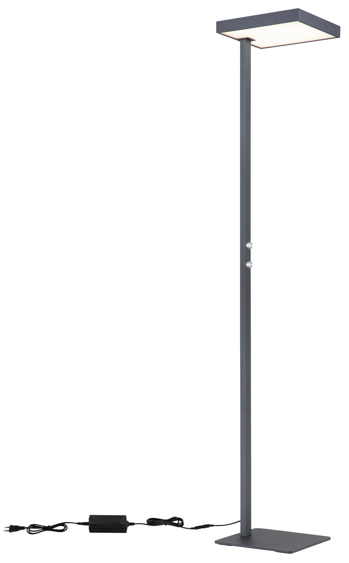 LED-STEHLEUCHTE 40/28/184,8 cm    - Klar/Silberfarben, Design, Kunststoff/Metall (40/28/184,8cm) - Globo