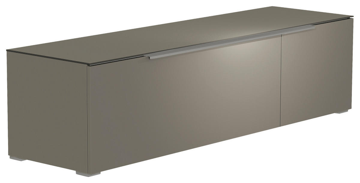 LOWBOARD Alufarben  160/43/45 cm  - Alufarben, Design, Glas/Holzwerkstoff (160/43/45cm) - Moderano