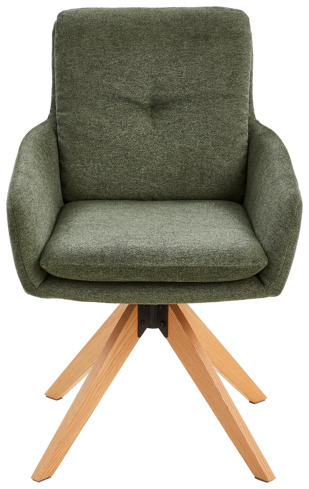 ARMLEHNSTUHL  in Eisen Samt  - Eichefarben/Olivgrün, MODERN, Holz/Textil (59/91/64cm) - Livetastic