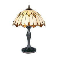 ASZTALI LÁMPA - barna/többszínű, Basics, Üveg/fém (30/49/30cm)