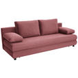 SCHLAFSOFA Taras  mit Stoffauswahl Webstoff Altrosa  - Schwarz/Altrosa, Design, Kunststoff/Textil (197/77/81cm) - Xora