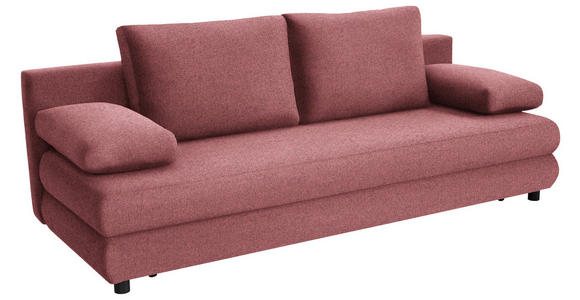 SCHLAFSOFA Taras  mit Stoffauswahl Webstoff Altrosa  - Schwarz/Altrosa, Design, Kunststoff/Textil (197/77/81cm) - Xora