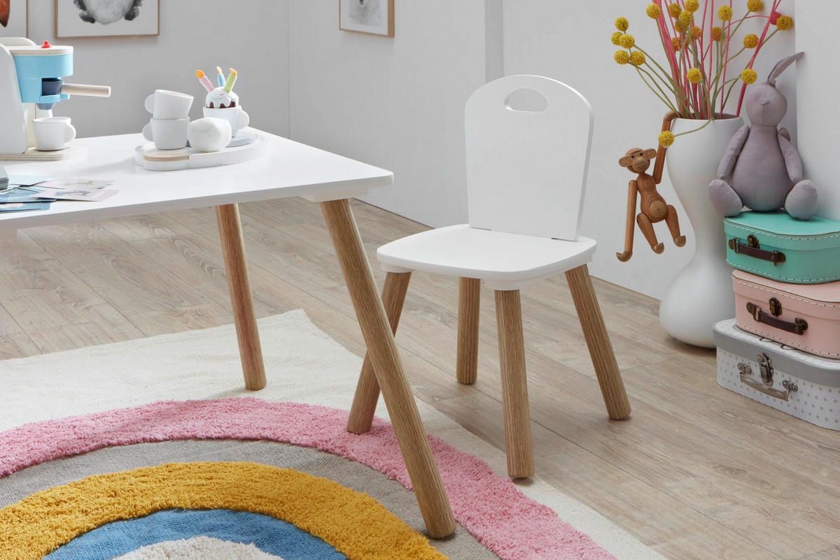 KINDERSITZGRUPPE  - Weiß, Design, Holzwerkstoff (55/43/55cm) - MID.YOU