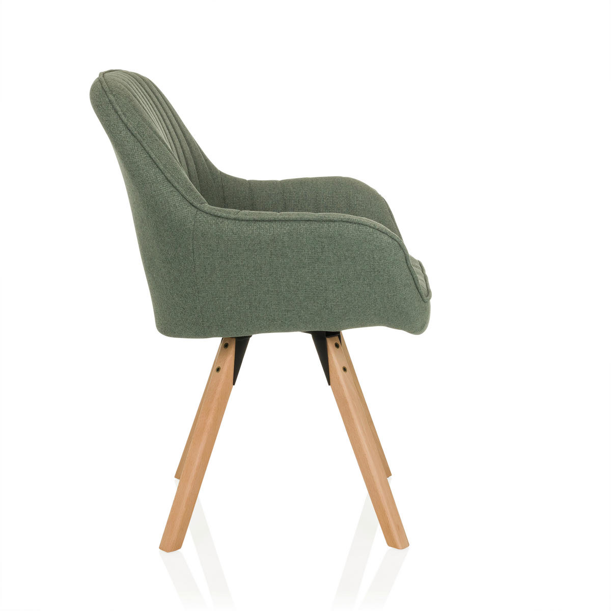 ARMLEHNSTUHL     Mintgrau  - Mintgrau/Buchefarben, MODERN, Holz/Textil (56/84/62cm) - MID.YOU