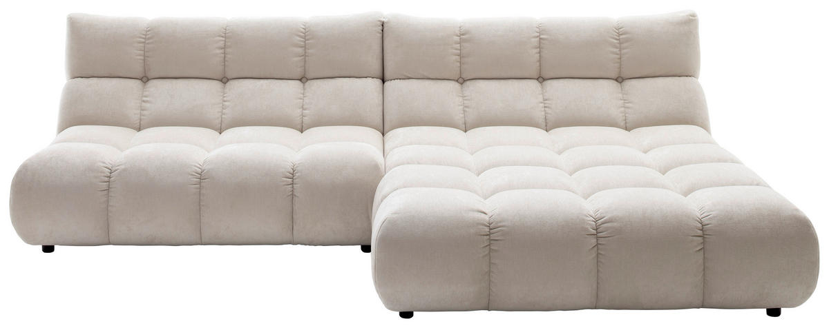 ECKSOFA  in Chenille Naturfarben  293/178 cm  - Schwarz/Naturfarben, Design, Kunststoff/Textil (293/178cm) - Pure Home Lifestyle