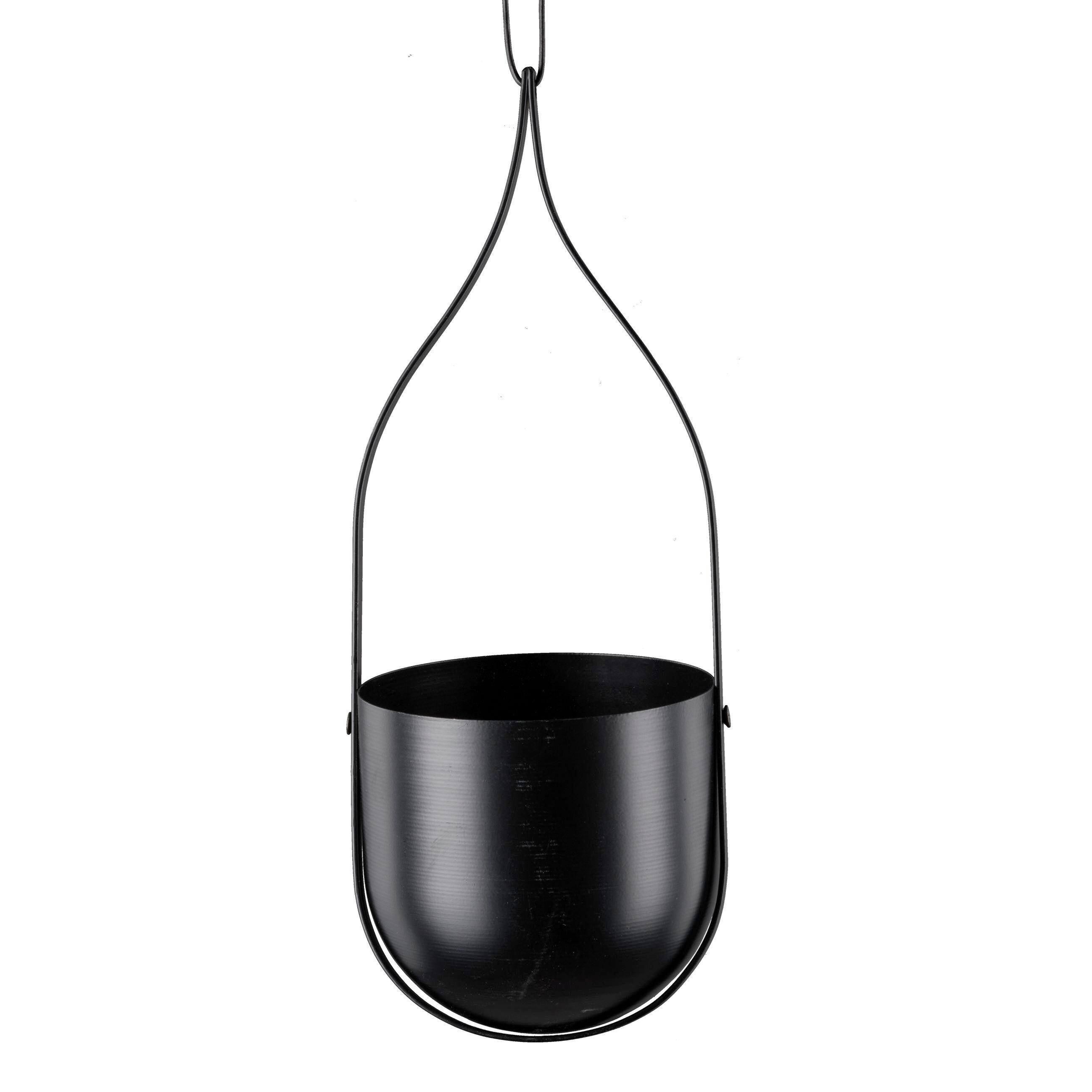 ÜBERTOPF   - Schwarz, Basics, Metall (12,5/32/12cm)
