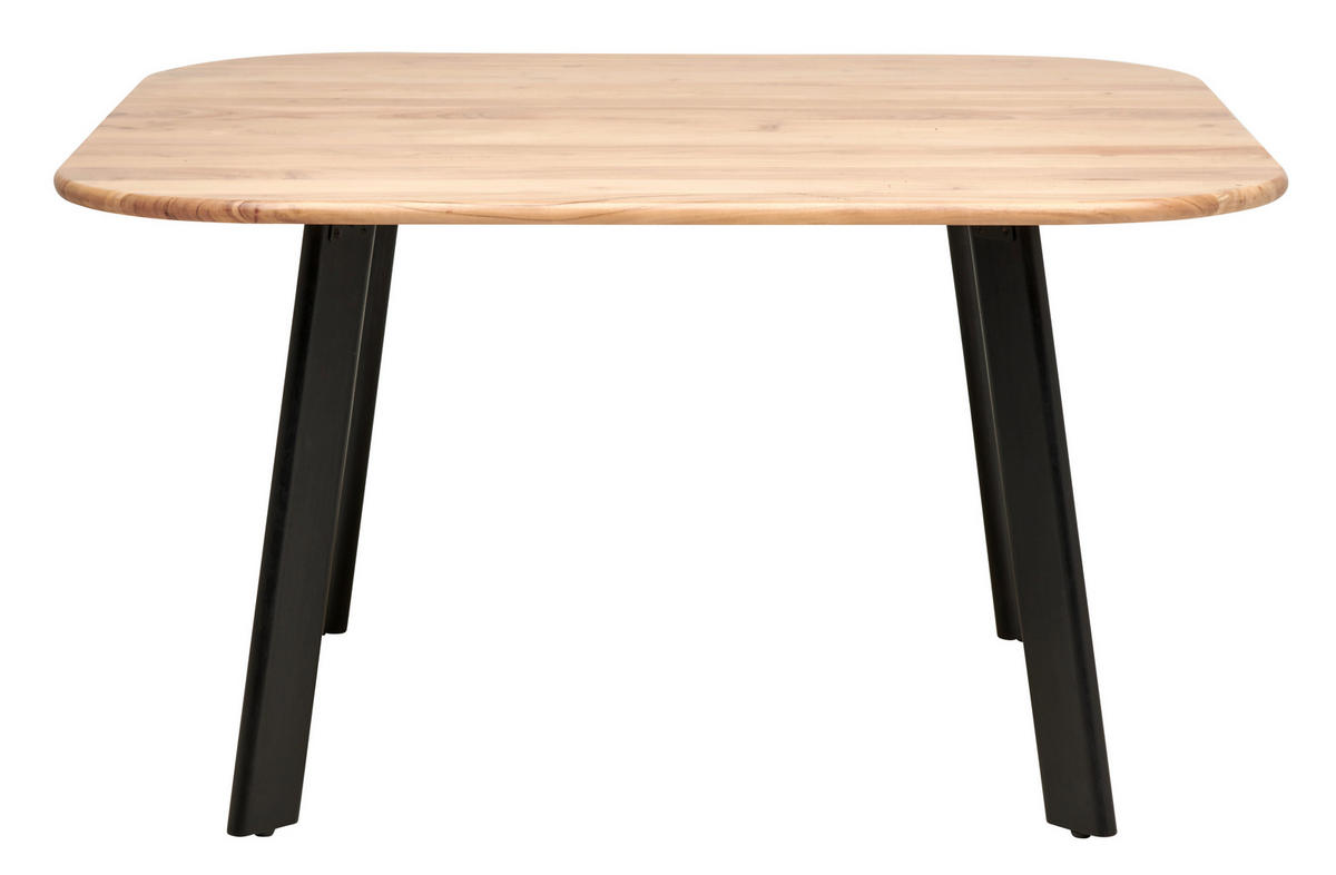 ESSTISCH in Holz 140/140/76 cm   - Schwarz/Akaziefarben, Modern, Holz (140/140/76cm) - Livetastic