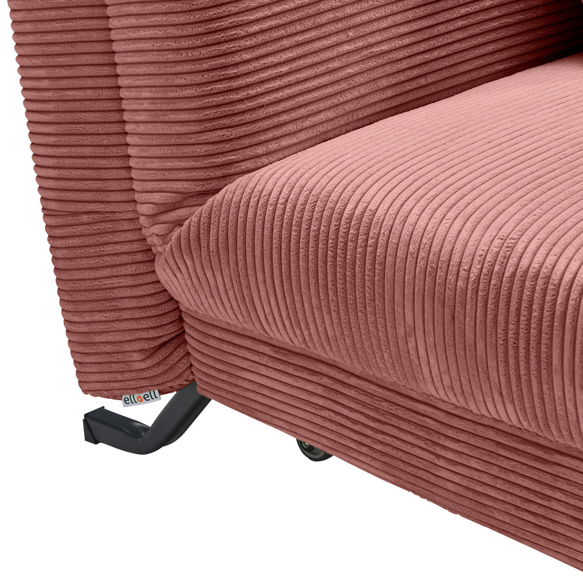 SCHLAFSESSEL Cord Rot    - Rot/Schwarz, Design, Textil/Metall (85/85/100cm) - Carryhome