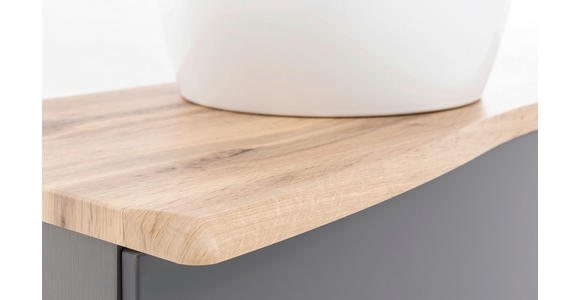 WASCHTISCHKOMBI 101 cm - Graphitfarben/Weiß, Natur, Keramik/Holzwerkstoff (101cm) - Xora
