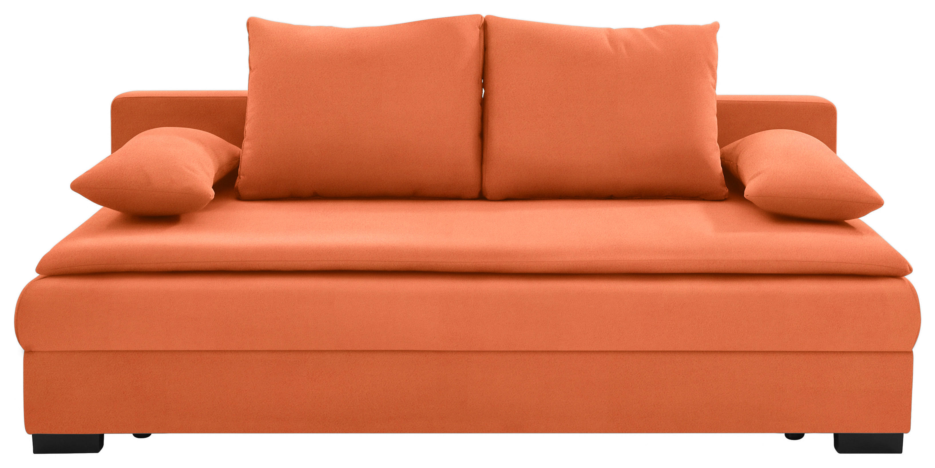 KANAPÉÁGY Textil Narancs  - Narancs/Fekete, Konventionell, Műanyag/Textil (207/94cm) - Venda