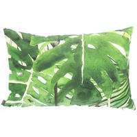 ZIERKISSEN Somnia 60/40 cm  - Weiß/Grün, Basics, Kunststoff (60/40cm) - Jan Kurtz