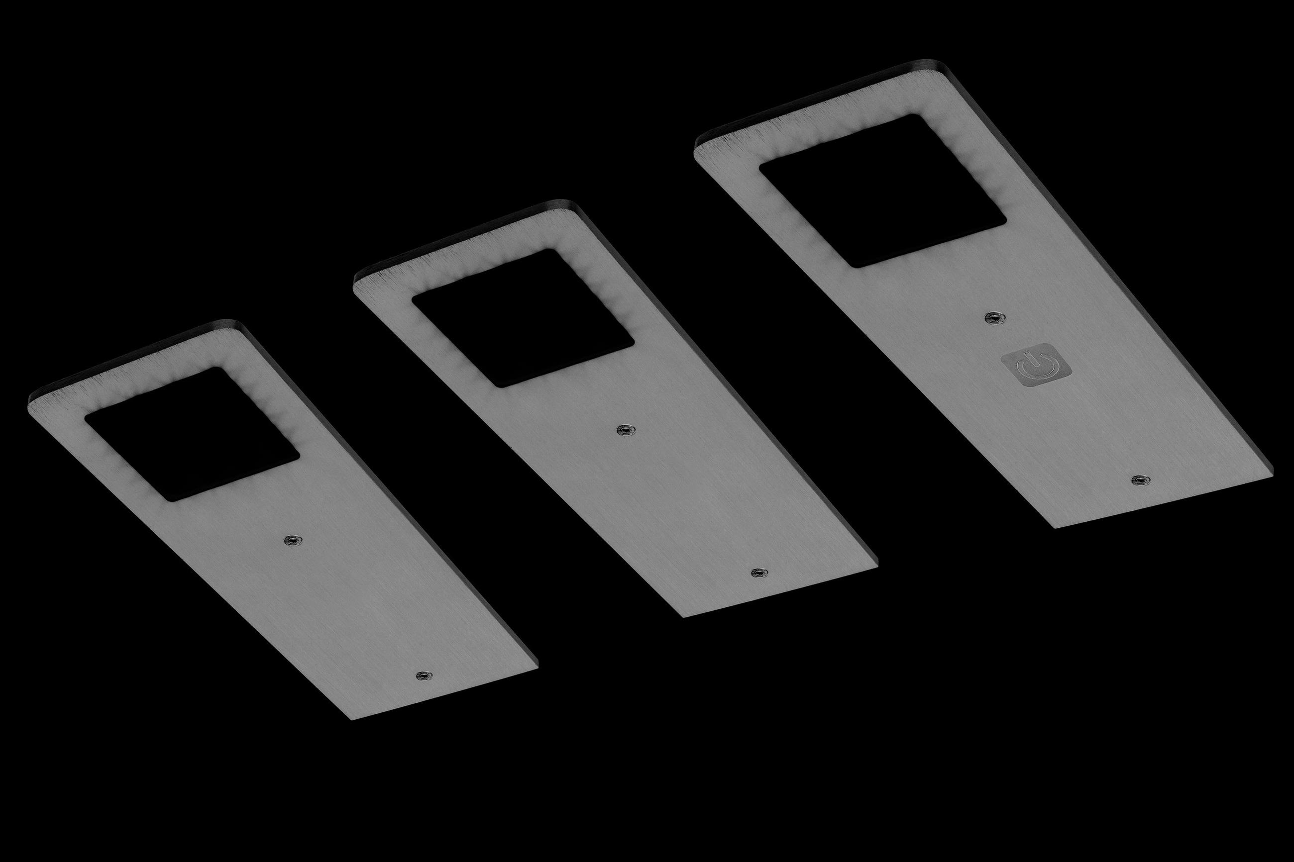 UNTERBAULEUCHTEN-SET 19/0,4/7 cm   - Alufarben, Basics, Metall (19/0,4/7cm)