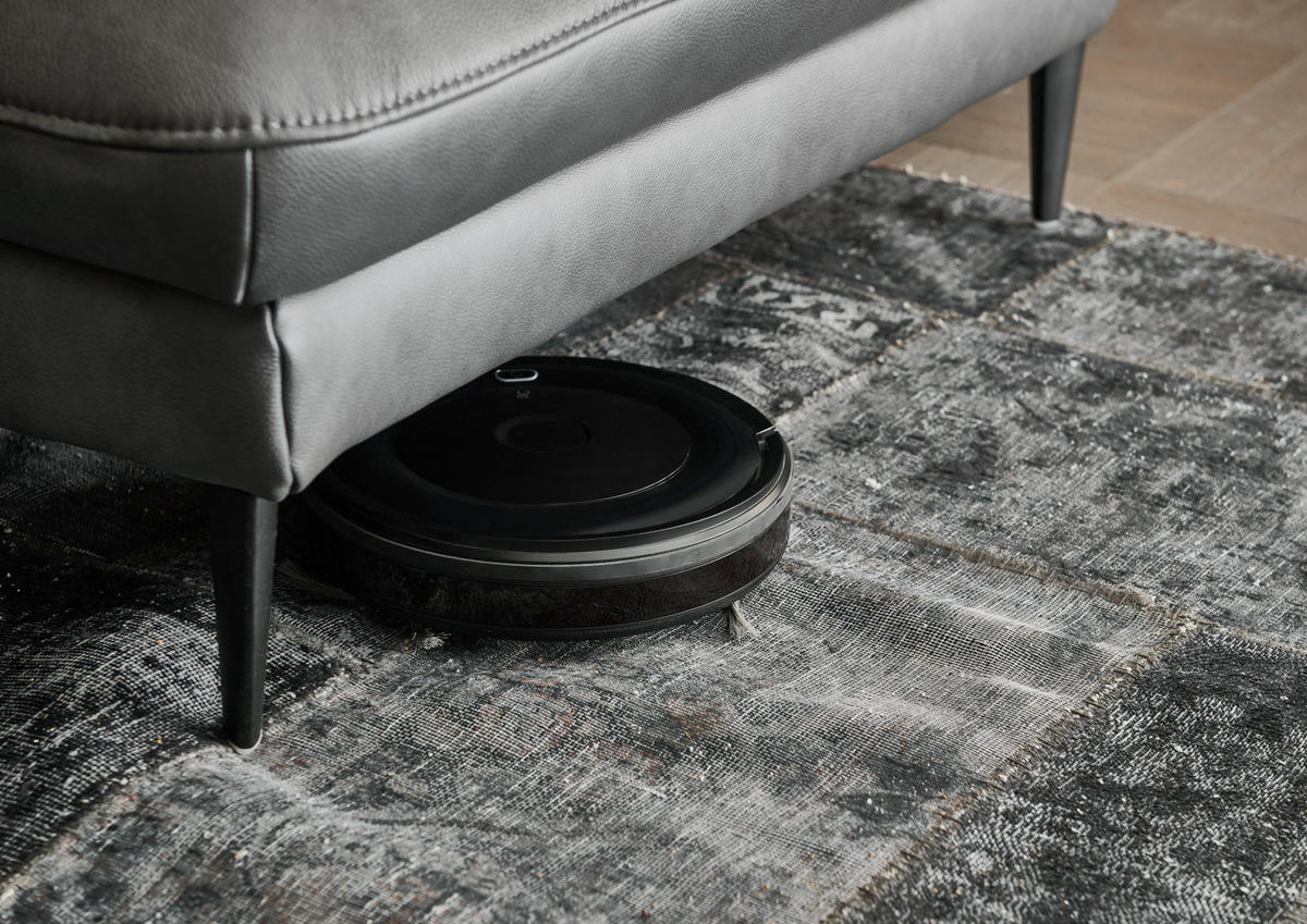 ECKSOFA in Echtleder Anthrazit  - Anthrazit/Schwarz, Design, Leder/Metall (334/172cm) - Hukla