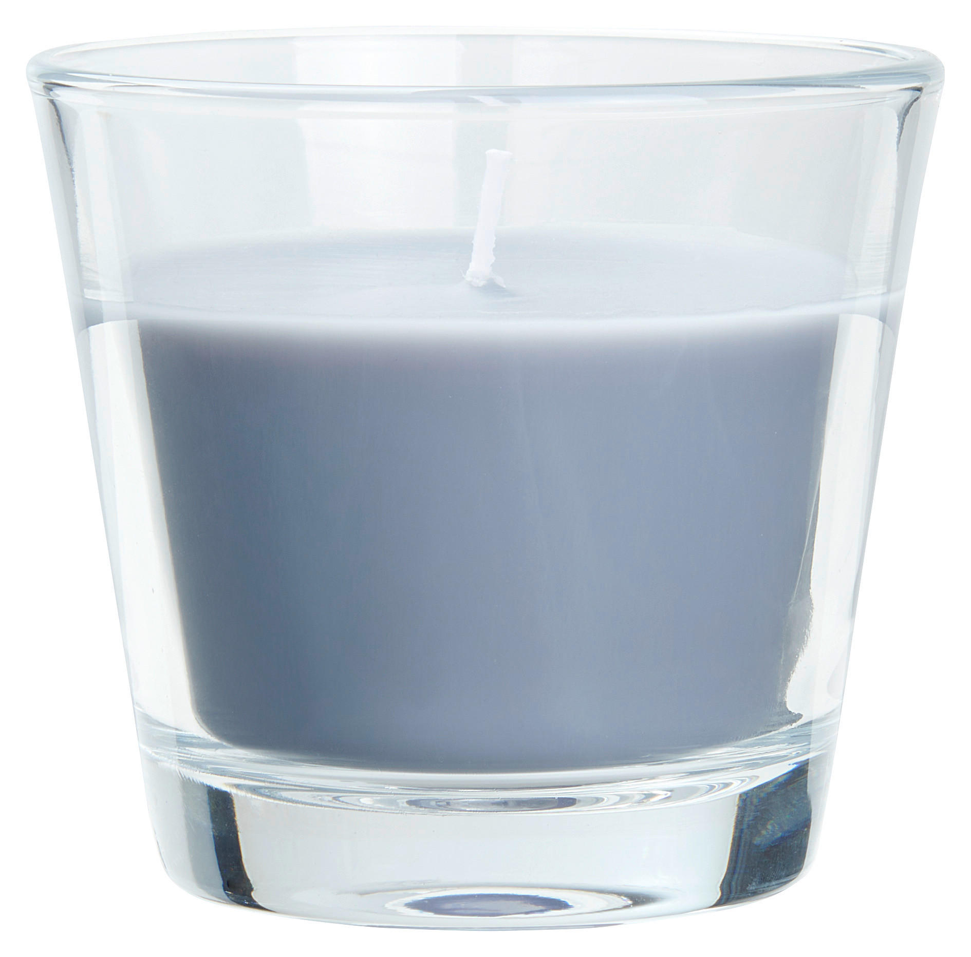 KERZE IM GLAS - Transparent/Grau, Basics, Glas/Naturmaterialien (9/8cm) - Boxxx