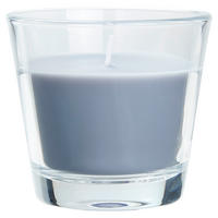 KERZE IM GLAS - Transparent/Grau, Basics, Glas/Naturmaterialien (9/8cm) - Boxxx